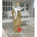 Blessed Stone Virgin Mary Garden Statues With Angel